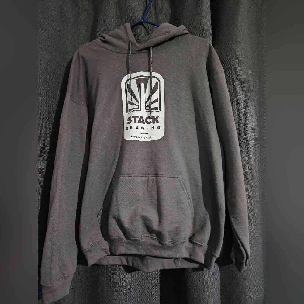 Gildan Charcoal Hoodie with Stack Brewing Logo